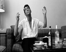 Dean Martin consuming alcohol